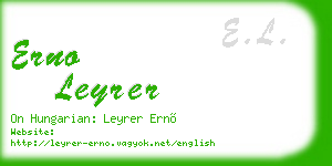 erno leyrer business card