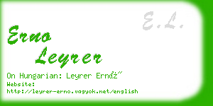 erno leyrer business card